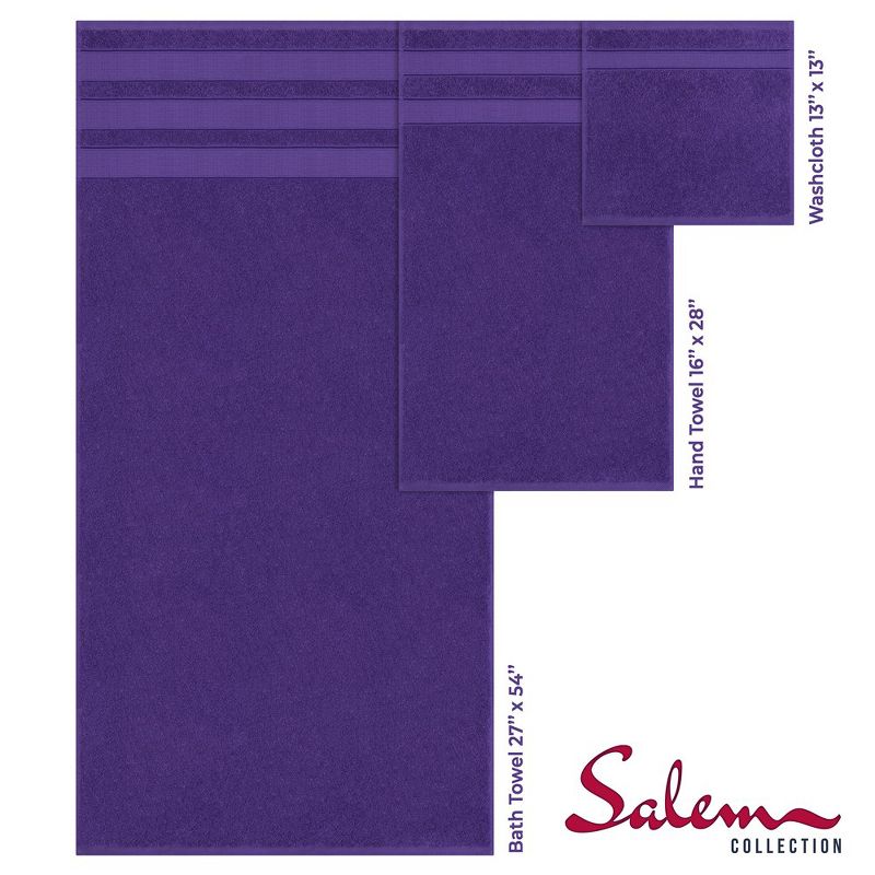 American Soft Linen Salem Bath Towel Set, 100% Cotton Bath Towels for Bathroom, 4 of 11