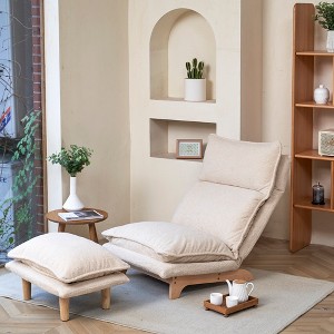 VYNXARIA sofa balcony leisure chair bedroom sofa chair foldable reclining chair leisure single sofa functional chair - 1 of 4
