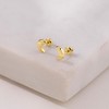 Girl's Crescent Moon Screw Back 14k Gold Earrings - In Season Jewelry - 4 of 4