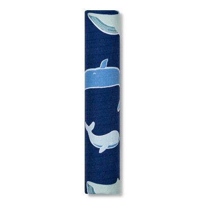 whale swaddle blanket