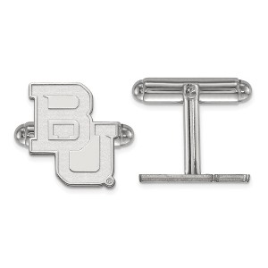 Black Bow Jewelry Sterling Silver Baylor Bears NCAA Cuff Links - 1 of 3