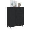 vidaXL Sideboard Black 27.4"x13.4"x35.4" Engineered Wood - 4 of 4