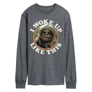 Men's - Star Wars - I Woke Up Like This Chewie Long Sleeve Graphic T-Shirt - 1 of 3