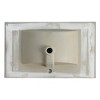 Vynxaria 29.9"D x 18.3"W Gloss White Ceramic Bathroom Sink Vanity Top Basin Only - 2 of 4