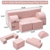 Multi-color Kids Couch, 6pcs Play Couch with Washable and Durable Covers Foam Modular Play Couch Convertible Sofa for Kindergarten Playroom Bedroom - 2 of 4
