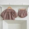 MyKids-USA Autumn Hot Selling Baby Girls Long Sleeves Plaid Top Dress And Bloomer Clothing Set - 2 of 4