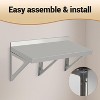 Stainless Steel Wall Shelf NSF Commercial Wall-Mounted Shelving Appliance & Equipment Metal Shelving With a Backsplash and Two Brackets - 3 of 4