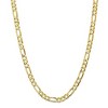 Black Bow Jewelry Men's 6.75mm, 10k Yellow Gold, Concave Figaro Chain Necklace - 3 of 4