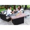 Endless Summer The Americana 40"x28" Rectangle LP Gas Outdoor Fire Pit Black: Electronic Ignition, UV Coated, Includes Cover - 3 of 4