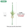 Unique Bargains Handmade Cotton Rope Hanging Basket Holder 43 Inch Green 2-Packs - 3 of 4