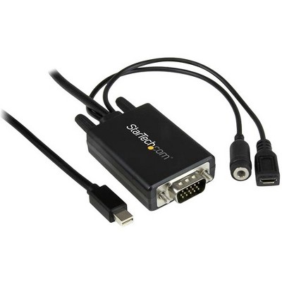 StarTech.com 6 ft 2m Mini DisplayPort to VGA Adapter Cable with Audio - Mini DP to VGA Converter - 1920x1200