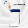 AZL1 Life Concept Dining Sets 2 Set of Cushioned Velvet Counter Stools featuring Wicker Backrests for Kitchen Seating, Blue, 18.9"*17.7"*39.4" - 4 of 4