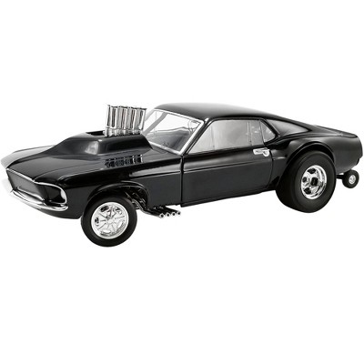 1969 Ford Mustang BOSS Gasser "Show Stopper" Triple Gloss Black Limited Edition to 396 pieces 1/18 Diecast Model Car by GMP