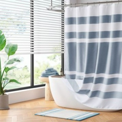 Kumasinova 72 x 84 Inch Shower Curtain with Waffle Weave Woven Texture,3M Treatment,Bathroom Shower Curtains,Bathtub Privacy Screen