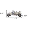 HomeRoots 8" Silver Metal Hand Painted Model Car Tabletop Sculpture - 3 of 4