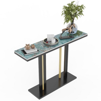 Console Table Modern Narrow Sofa Table Stable Metal Frame Home Hotel Deco