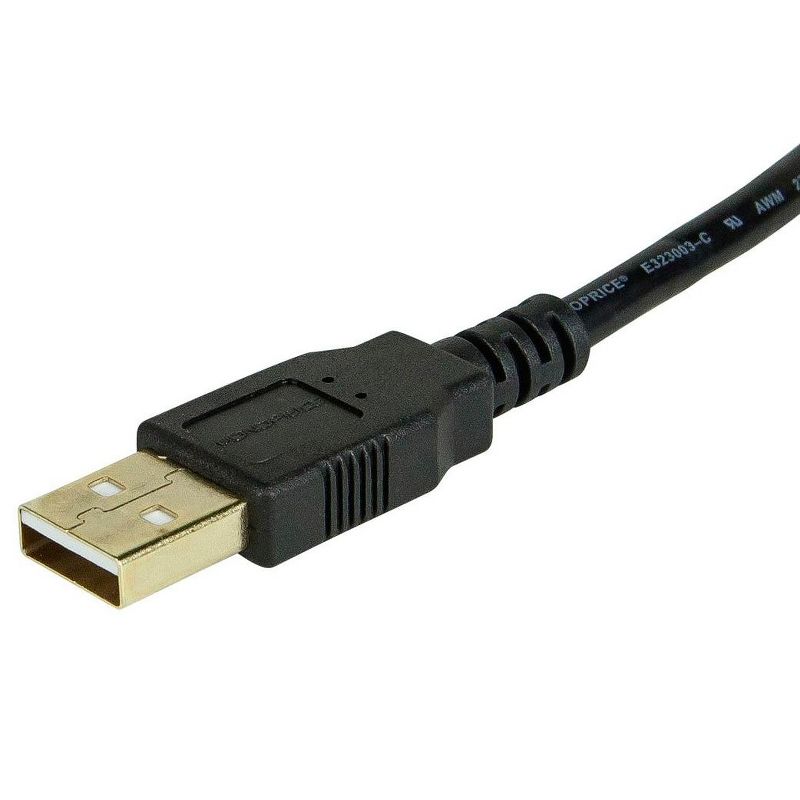 Monoprice USB 2.0 Extension Cable - 15 Feet - Black | Type-A Male to USB Type-A Female, 28/24AWG, Gold Plated Connectors, 3 of 4