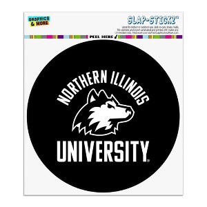 Northern Illinois University Huskies Automotive Car Window Locker Circle Bumper Sticker - 1 of 4