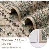 Area Rugs for Living Room Washable, Soft Vintage Neutral Bedroom Rugs Boho Farmhouse Low Pile Non-Slip Indoor Carpet Rugs for Dining Room - 2 of 4