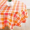 Solino Home Fall Buffalo Check Linen Round Tablecloth - 2 of 4