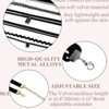 Attop Black velvet necklace set women's adjustable necklace suitable for daily, party, Halloween events - 3 of 4