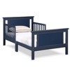 Infurnic Beds, Toddler Single Bed with Safety Guardrails and Headboard, Low To Floor Design for Toddler Children, Blue, 70"*36"*27" - 3 of 4