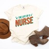 The Life Of A Nurse Puff/Glitter - Womens Garment Dyed Tee - 3 of 3