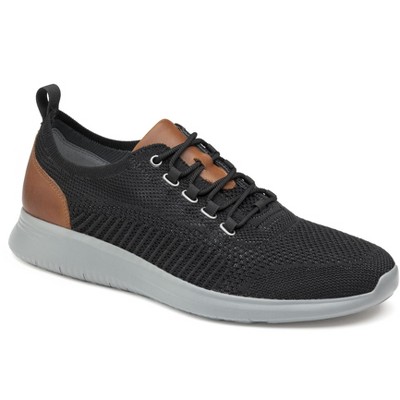 Johnston & Murphy Men's Amherst U-Throat Dress Casual Sneaker Shoe, Black Knit, Size 8