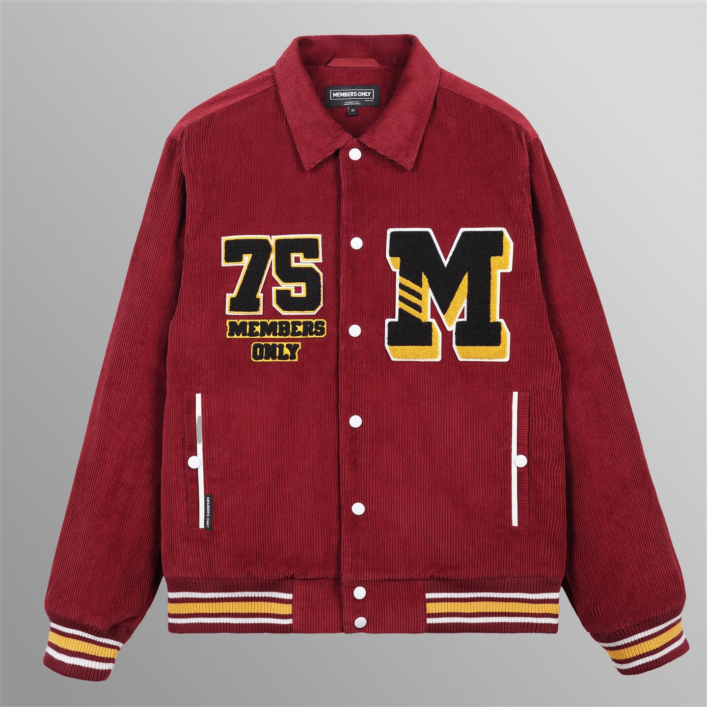 Мужская куртка Members Only Corduroy Varsity Jacket - Red, цвет: Красный — фото 6