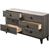 Avantika Faux Marble Top & Rustic Gray Oak Finish Dresser - 4 of 4