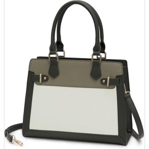 Handbags for Women, Tote Shoulder Bag Satchel Black Purse and PU Leather Top Handle for ladies - 1 of 4