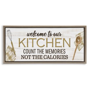 Stupell Industries Count Memories Not Calories Floating Frame Canvas Art - 1 of 4