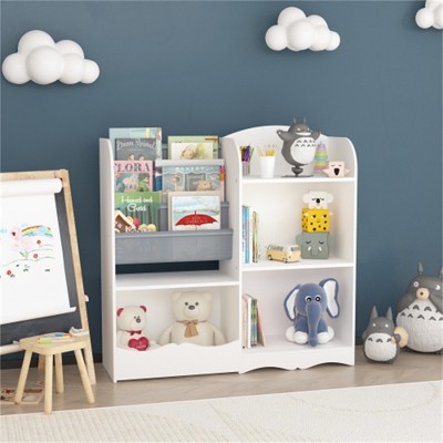 YONWAY Kids Bookshelf and Toy Storage Organizer, Multifunctional Bookshelf for Kids Rooms, Bedroom, Playroom, Nursery