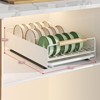 Metal Kitchen Pull-Out Drawer, Dish Drainer with Removable Tray, Kitchen Cupboard Storage Drawer Organizer Holder, Cupboard Organizers - 3 of 4