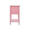 VYNXARIA Contemporary Nightstand With Open Shelf£¬Perfect for Small Spaces£¬Pink - 2 of 4
