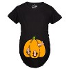 Maternity Pumpkin Baby Pregnancy T Shirt Cute Fall Halloween Jack O Lantern Tee - Crazy Dog Maternity T Shirt - 3 of 4