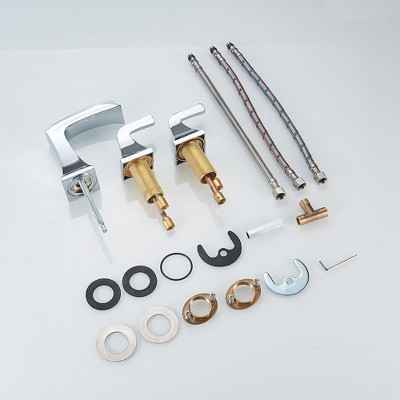 Polished Chrome 8-Inch Widespread 2-Handle Waterfall Bathroom Faucet