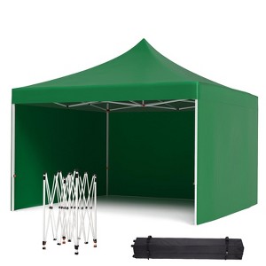 Pop Up Canopy Tent, 10 x 10 Ft Commercial Instant Shade Canopy, Easy Up Outdoor Portable Shelter for Events, Parties, Camping - 1 of 4