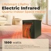 LifeSmart LifePro 1500W Portable Electric Infrared Quartz Indoor Space Heater with 6 Adjustable Heating Elements and Remote Control, Black - 4 of 4