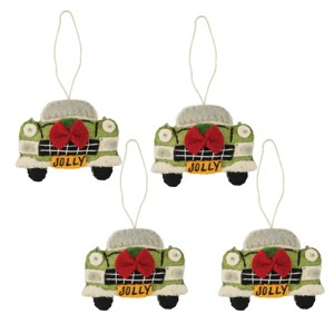 Park Designs Holiday Road Trip Green Car Ornament Set of 4 - 1 of 4