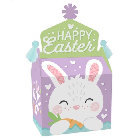 Big Dot of Happiness Spring Easter Bunny - Treat Box Party Favors - Happy Easter Party Goodie Gable Boxes - Set of 12 - image 1 of 4