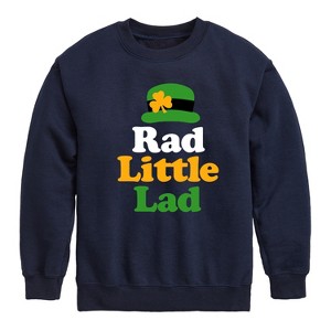 Boys' - Instant Message - St. Patrick's Day Rad Little Lad Graphic Long Sleeve Fleece Sweatshirt - 1 of 4