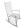 Rocking Camping Chair, Outdoor Rocking Chair With Slatted Backrest, Solid Wood Frame, Armrest, Up To 280LBS Load-bearing Capacity Rocking Chair - image 2 of 4