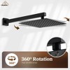 CASAINC 10" Inch Square Wall Mounted Shower System with Handheld Spray & Slide Bar, Matte Black - 4 of 4