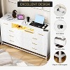 8 Drawer Dresser for Bedroom, Gold Handle Wide TV Stand Cabinet with LED Lights, Solid Wood Storage for Living Room - 3 of 4