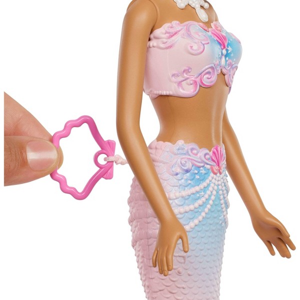 Muñeca Sirena Barbie Bubble Sparkle con función de burbujas, incluye solución y cepillo 3