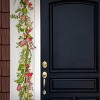 National Tree Company 60" Artificial Spring Garland, Vine Stem Base, Decorated with Pastel Eggs, Pink Flowers, Berries, Easter Collection - 2 of 3