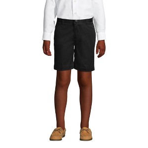 Lands' End School Uniform Kids Plain Front Blend Chino Shorts - 1 of 3