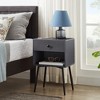 VECELO Set of 2 Industrial Nightstand Mid-Century Side End Table/Bedside Table with Drawer - 4 of 4