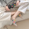 Alilang Women's Summer Colorful Heart-Printed No-Show Socks 6pk - Brown - 4 of 4